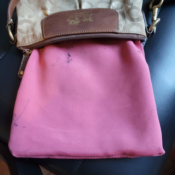 Coach Khaki Op Art Madison Crossbody Bag in KHAKI Swingpack # 41992 - Picture 5 of 16